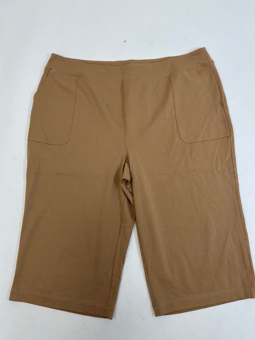 Isaac Mizrahi Live! Women’s Essentials Nude/Taupe Capri Leggings with Pockets 2X